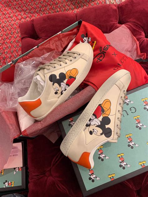 gucci sneaker mickey mouse|Mickey Mouse Gucci bag.